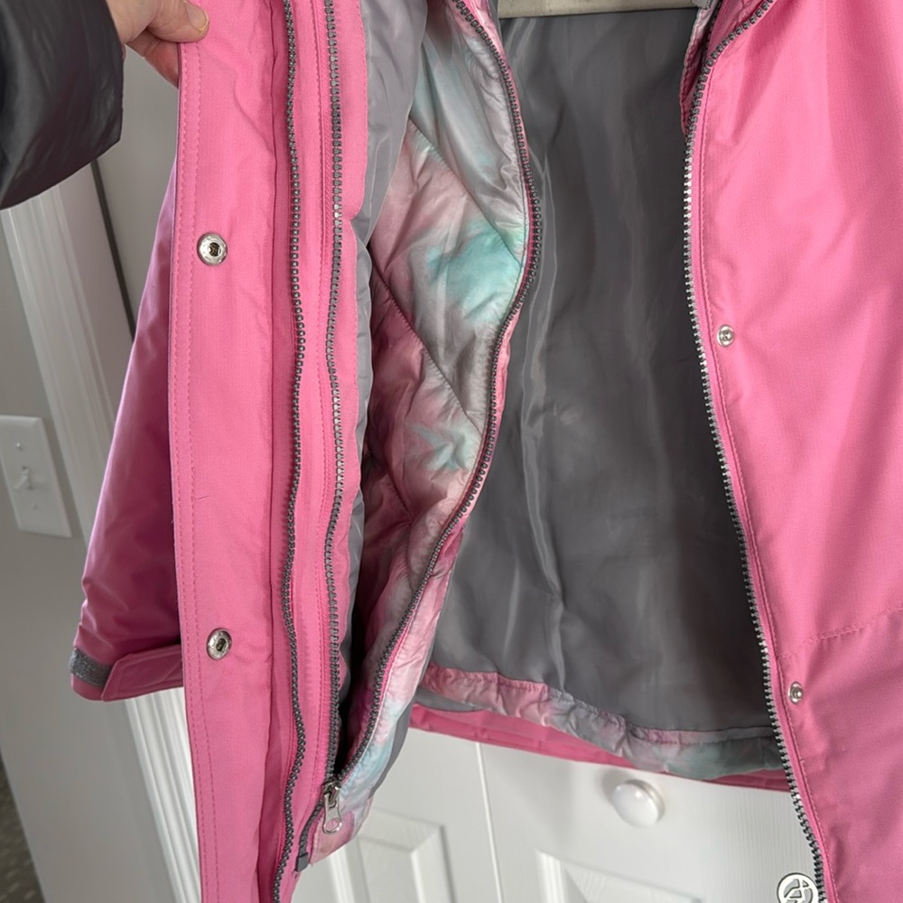 *LIKE NEW* ZeroXposur Girls 3-in-1 Systems Jacket- Pink/Gray/TyeDye - Size 7-8 - Picture 7 of 16
